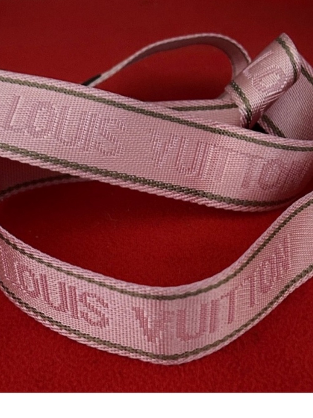 Pink Ribbon LV belt purse strap